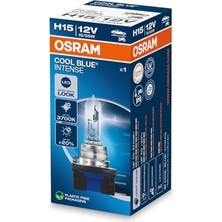 Kazan Hobi 12V H15 15/55W Cool Blue Intense Serisi %20 Fazla Beyaz Işık 64176CBN Ampul
