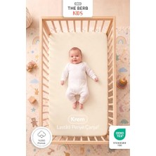 Kazan Hobi %100 Pamuk Penye Lastikli Bebek Çarşafı, Park Yatak, Beşik, Anne Yanı, 60X110,60X120,70X110,70X120,70X130,80X130,70X140, Krem