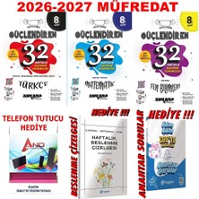 Ankara Yayıncılık 2026-2027 Müfredat 8.sınıf 32 Haftalık Deneme Türkçe-Matematik-Fen Bilimleri Lgs