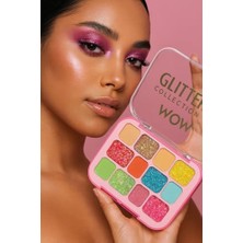 Kazan Hobi 12'li Glitter Far Paleti No:01 – Yarı Mat & Işıltılı Renkler – Yüksek Pigmentli Çok Renkli Far Paleti – Uzun Süre Kalıcı Göz Makyajı