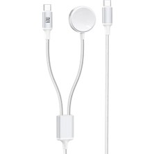 Kazan Hobi 60W Pd 2in1 Type-C To Type-C Akıllı Saat Uyumlu Şarj Kablosu, 1.2 Metre, U06C02