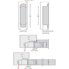 Kazan Hobi System Gizli Menteşe 128X22 mm 60 kg Mat Antik Bronz Renk Tek Ebat HG105HT01 Abm