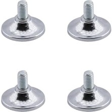 Kazan Hobi Beyaz M6 6 mm Metal 1.5 cm 4 Adet Eşya Raf Reyon Mobilya Bingo Rotil Ayak Civatalı Profil Ayağı
