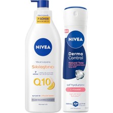 Kazan Hobi Kadın Sprey Deodorant Derma Control Natural Tone 150 ml ve Q10 Sıkılaştırıcı Losyon 400 Ml, C Vitamini