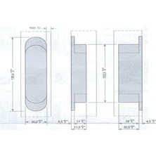 Kazan Hobi System Gizli Menteşe 130X30 mm Siyah Renk Tek Ebat HG107HT01 Al6