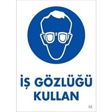 Kazan Hobi Uyarı Levhası Iş Gözlüğü Kullan