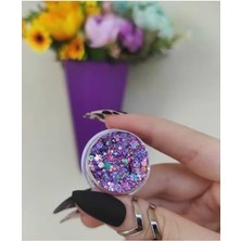 Kazan Hobi Glitter Jel Formlu Parlak Işıltılı Vücut Simi Yüz Simi Mor, 825282689HB