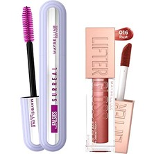 Kazan Hobi Falsies Surreal Maskara ve Lifter Gloss 016 Rust Makyaj Seti