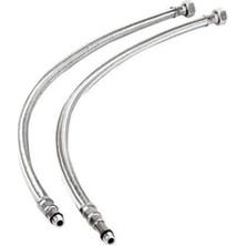 Kazan Hobi 3/8-M10 Batarya Flex Hortum, 50 Cm, Kısa Uç, 2 Adet