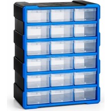 Kazan Hobi 18'li Büyük Boy Monoblok Çekmece Seti, 38,1X15,7X47,5 Cm, Şeffaf Kapaklı
