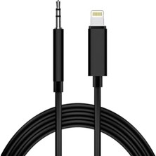 Kazan Hobi 1 Metre Siyah Lightning - 3.5 mm Aux Ses Dönüştürücü Kablo