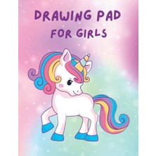 Kazan Hobi Drawing Pads For Girls: Cute Unicorn Pad: Blank Paper Sketch Book Practice, Large Sketchbook Age 4-12, Draw Kids, 8.5 " x 11 ", 132 Pages
