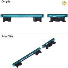 Arsking Xiaomi Redmi Note 8 Pro Uyumlu Tuş Takımı Yeşil Yan Tuş Takımı Açma Kapama Tuşu Ses Tuşu Power Tuşu