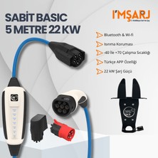 Nrgkick 22KW 32A Taşınabilir Şarj Istasyonu (Sabit Basic Set 5m Duvar Askı Aparatı Wifi+Bluetooth)