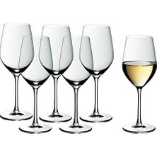 Kazan Hobi Easy Plus 6'lı Beyaz Şarap Kadehi Seti; 390 Ml, Kristal Cam, Şeffaf, Bulaşık Makinesinde Yıkanabilir