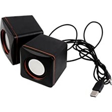 Kazan Hobi 1+1 Mini Multimedya Pc Hoparlörü, Aux ve USB Kablolu