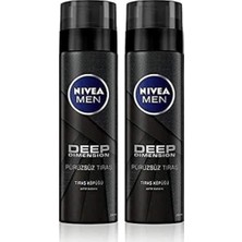 Kazan Hobi Erkek Deep Dimension Tıraş Köpüğü 200 Ml, Kusursuz Tıraş, Aktif Karbon, Kaygan Tıraş Deneyimi (2 Paketi)