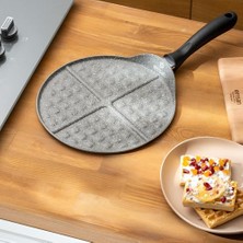 Kazan Hobi Rosa Granit Waffle Tavası