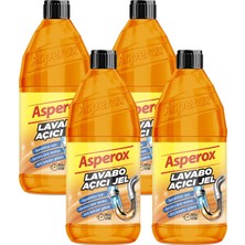 Asperox Lavabo Açıcı Jel 1 Lt 4 Lü