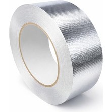 Kazan Hobi Fiberglas Çok Amaçlı Yanmaz Bant Kendinden Yapışkanlı 30 Metre, 50 Mm, Gümüş Renk, Gümüş Renk