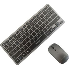 Kazan Hobi 2in1 Kablosuz ve Bluetooth Türkçe Klavye Mouse Seti, Şarjlı - AL4285