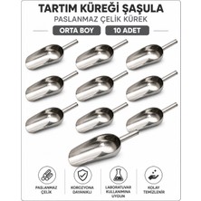 Labolist Tartım Küreği Şaşula - Paslanmaz Çelik Kürek Orta Boy 10 Adet