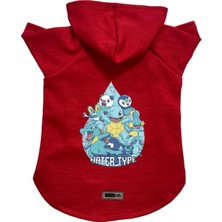 Kazan Hobi Kapişonlu Polar Sweatshirt Köpek ve Kedi Kıyafeti Kırmızı Xl