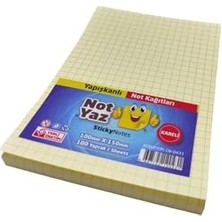 Kazan Hobi 150 * 100 mm Kare Baskılı Yapışkanlı Bloknot, 80 Yaprak