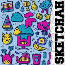 Kazan Hobi Sketchah Square Sketch Book Fd8: 160 Pages, Learning And Practice. Funny Doodle Cover, 8” x 8” For Doodles, Sketches, Rough Drafts