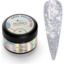 Kazan Hobi Builder Gel, Nail Art Için Protez Tırnak Jeli No.07, Şeffaf Holografik Mavi Mor Simli, 10 G