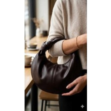 TheMoiss The Moiss Felix Kadın Katlanabilir Beyaz Zincirli Detaylı Omuz El ve Çapraz Çanta