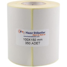 Kazan Hobi Eko Termal Kargo Etiketi Rulosu 100 mm x 150 Mm, 350 Adet, Direkt Termal Transfer Etiketi