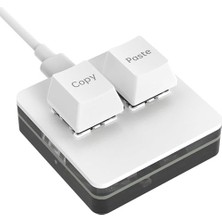 Kazan Hobi 2 Tuşlu Makro Mekanik Klavye, Programlanabilir, Usb, Renkli Işık, Beyaz