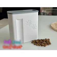 Alvera Mamalık – Kaymalı Kapaklı Kedi/köpek Kuru Mama Saklama Kutusu (Pati Desenli)
