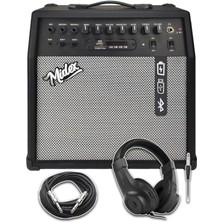 Kazan Hobi MGA-50HD Elektro Gitar Amfisi 50 W USB Bluetooth Şarjlı 4 Girişli