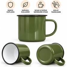 Partenya Emaye Kamp Bardağı 8 cm – Dayanıklı Metal Kupa, Sıcak ve Soğuk Içecekler Için
