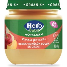 Hero Baby Organik Elma Şeftali Kavanoz Maması 120 gr