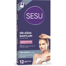 Sesu Vücut Ağda Bandı Hassas Ciltler 12'li