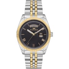 Ferro F11130A-D3 Quartz Çelik Altın/gri Siyah Kadran 41 mm Erkek Kol Saati