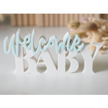 Alvera "welcome Baby" Yazılı Dekoratif Masaüstü Süsü – Bebek Odası Dekoru