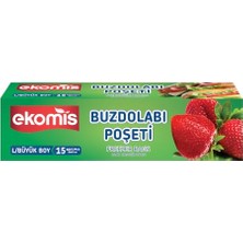Kazan Hobi Büyük Boy Şeffaf Buzdolabı Poşeti, 30 x 45 Cm, 15 Adet, Bpa Içermez
