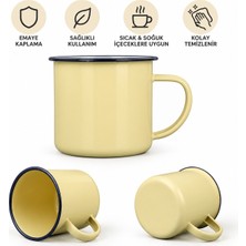Partenya Emaye Kamp Bardağı 8 cm – Dayanıklı Metal Kupa, Sıcak ve Soğuk Içecekler Için
