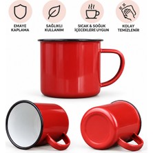 Partenya Emaye Kamp Bardağı 8 cm – Dayanıklı Metal Kupa, Sıcak ve Soğuk Içecekler Için