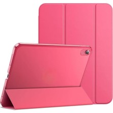 Kazan Hobi iPad 8. Nesil 10.2 Uyumlu A2270 A2428 A2429 A2430 Karpuz Kırmızısı Pu Deri Smart Standlı Kılıf