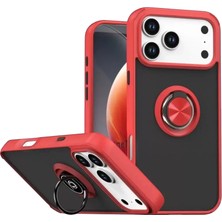 S'82 Newface Apple Iphone 17 Pro Max Montreal Yüzüklü Silikon Kapak - Kırmızı