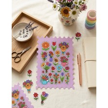 Ert Print Studio Çiçek Temalı Sticker Seti | Renkli Dekoratif Planlayıcı, Defter ve Laptop Stickerları