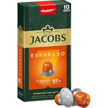 Kazan Hobi Espresso 7 Classico Kapsülleri, Orta Yoğunluk, 10 Alüminyum Kapsül