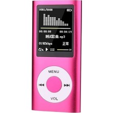 Kazan Hobi (224) Pembe Dijital Renkli Ekranlı Mp3-Mp4 Çalar, Hafıza Kartı Girişli Metal ile Uyumlu