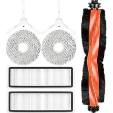 Kazan Hobi Xiaomi X20+/X10 Plus Için 7 Adet Aksesuar Seti, 2 Silme Pedi, 1 Ana Fırça, 2 Yan Fırça, 2 Hepa Filtre