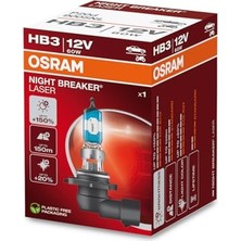 Kazan Hobi Ampul Night Breaker Laser Hb3 12V 60W, %150'YE Kadar Fazla Işık, 150M'YE Kadar Fazla Görüş Açısı, %20'ye Kadar Beyaz Işık, 9005NL